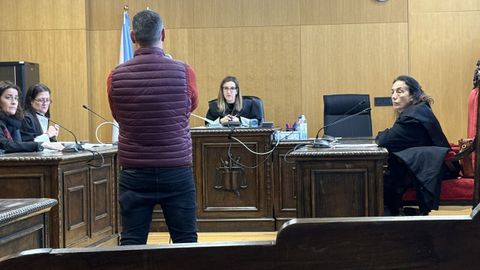 El acusado, durante el juicio en Ourense