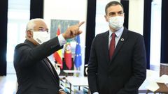 Pedro S�nchez y Ant�nio Costa, en julio del 2020