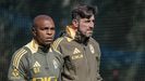 Quinton Fortune y Veljko Paunovic, en El Requexón