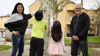 Gisela y Miguel con Al�n y su hermana