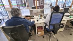 Trabajadores del centro de salud de A Parda, en Pontevedra