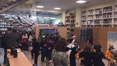 Foto de archivo de la celebraci�n del Sama�n en la biblioteca de O Barco.