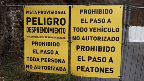 Paso provisional en Anz� tras el argayo