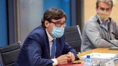 Salvador Illa y Fernando Sim�n asisten a una reuni�n del Grupo Covid-19