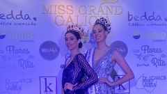 A la izquierda la focense Aitana Paradela, Miss Grand Galicia, y a la derecha Luca Lamas, su amiga de Ourense, Miss Grand Costa Gallega, recin coronadas en Vigo