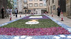 Alfombras florales en Boiro con motivo del Corpus
