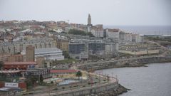 Imagen a�rea de la ciudad de A Coru�a.