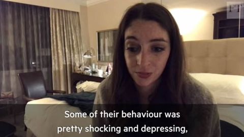 La periodista que se infiltr� en la fiesta como azafata, Madison Marriage, relat� sus primeras impresiones nada m�s salir del evento