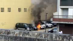 El incendio destruy� la parte frontal del coche
