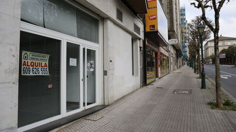 Rúa do Hórreo, en Santiago de Compostela