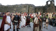 Las asociaciones de recreacin histrica del Arde Lucus participan en el homenaje a la Muralla