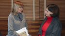 Covadonga Tomé y Concepción Saavedra, tras el encuentro