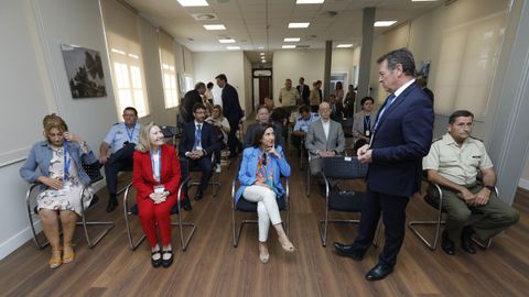 La ministra de Defensa, Margarita Robles (c), a su llegada a la f�brica General Dinamics, a 9 de septiembre de 2022, en Trubia, Asturias (Espa�a)