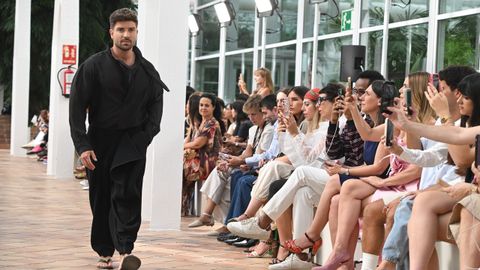 Pablo Albor�n desfila para Adolfo Dom�nguez en la Madrid Fashion Week