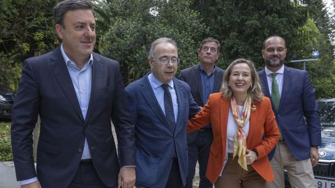 Nadia Calvi�o junto a Formoso, Bugallo y Besteiro