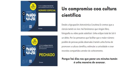 Materiales orientados a facilitar la participaci�n de los negocios y entidades para ver el eclipse total