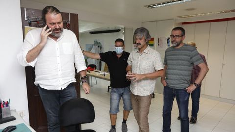 En la sede de Esquerda Unida siguieron el resultado con preocupación
