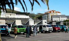Concentraci�n de caravanas del Clube Camper Galicia en Cari�o, en la romer�a de San Xiao de 2012.
