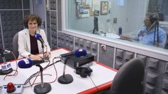 La alcaldesa, Goretti Sanmart�n, ayer en Radio Voz.