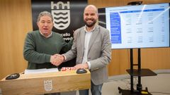 Fern�ndez Lores (BNG) e Iv�n Puentes (PSOE) sellaron este mi�rcoles el acuerdo para aprobar el presupuesto municipal de Pontevedra