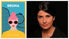 Portada de �Bruna�, la primera novela de la poeta Beatriz Russo, retratada a la derecha.