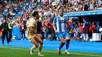 Lucas Prez, durante el partido contra el Mlaga de la primera vuelta