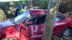 Salida de v�a en Mugardos