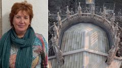 Ana Castro, junto a una imagen del resultado de la actuaci�n acometida por la que ha sido premiada