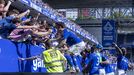 Los jugadores del Oviedo celebran el gol de Paulino al Zaragoza
