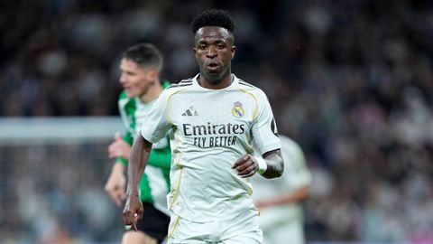 Vinicius, durante el partido de Liga contra el Betis.