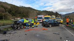 Accidente de tr�fico con dos heridos en la A-16 en Corias (Pravia)
