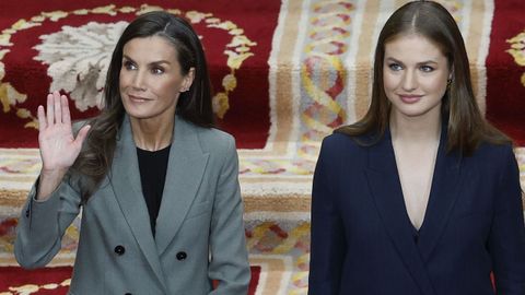 La reina Letizia y la princesa Leonor reciben en audiencia a los galardonados con los �Premios Princesa de Asturias 2025
