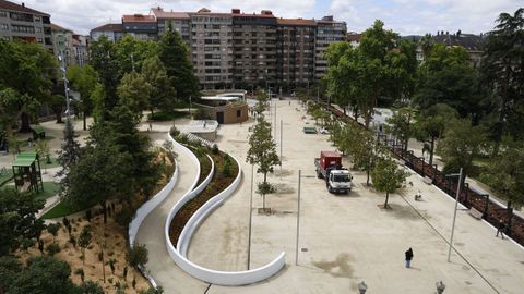 Aspecto renovado del Xard�n do Pos�o en Ourense.