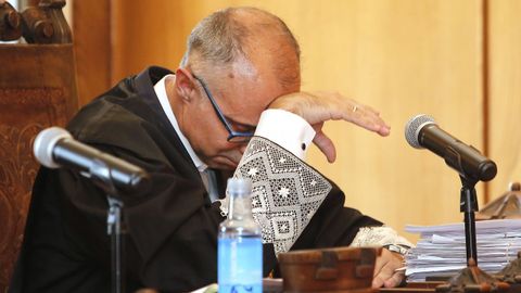 El fiscal Alejandro Pazos, durante la sesi�n en la que se ley� el veredicto