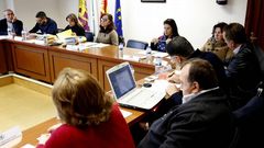 Pleno de esta ma�ana en Santa Comba