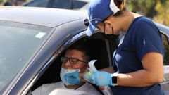 Pruebas del coronavirus en Malib�, California