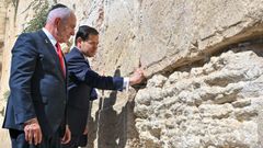 Benjamin Netanyahu y Marco Rubio en el Muro de las Lamentaciones.