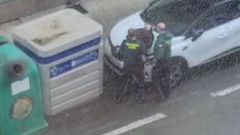 El hermano Dalton, tras ser detenido en la calle Agro do Medio, en O Milladoiro