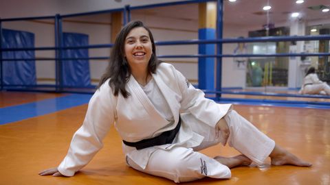 Mar Costa, no tatami do club Edukajudo, co que empezou a sa formacin no judo. 