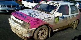 Uno de los autom�viles deportivos que presenciaron los aficionados en el pol�gono de Cerceda