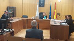El acusado del delito de maltrato animal, en el Juzgado de lo Penal 2 de Ourense.
