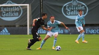 &Aacute;lex L&oacute;pez marc&oacute; el gol del partido entre el Celta y el Racing que dirimi&oacute; Cueto.