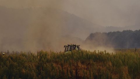 Incendio forestal en Oímbra.