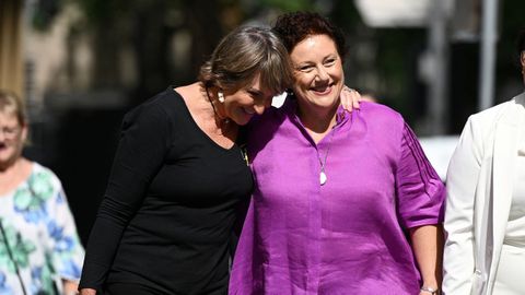 Kathleen Folbigg, a su salida del Consejo Criminal de Apelacin de Nueva Gales del Sur, en Australia.