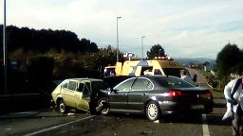 Accidente en una carretera asturiana