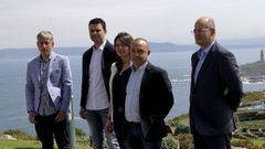 De izquierda a derecha, Camilo Fraga; Alex Moure, Susana Aguiar, Roberto L�pez y Xavier Zas