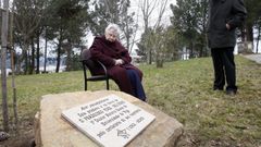 Ana Mar�a Fern�ndez del Riego, en Vigo hai dez anos, nunha homenaxe ao seu irm�n don Paco polo centenario do seu nacemento.