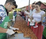 Los sabores de la gran empanada dieron para comerla de entrante, de primer plato y de postre. 