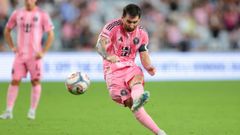 Messi durante el partido entre Inter Miami y Montreal.