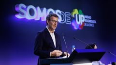 Alberto N��ez Feijoo, hoy, en el XI Congreso Estatal de la ONCE en Madrid.